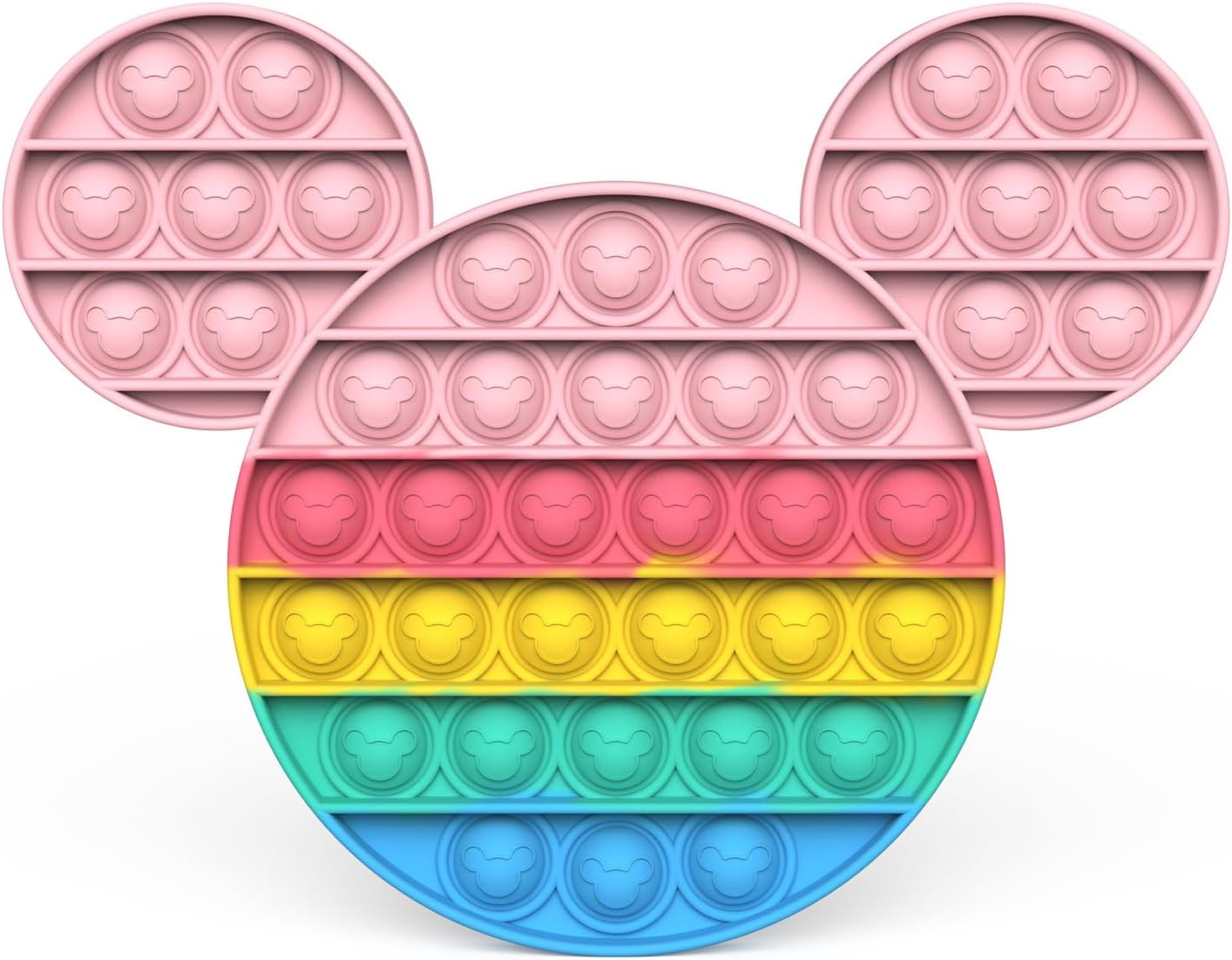 BlueMelon Pop it Fidget Toy | Butterfly Mouse Kitty Cat Design | Pack of 4 and Multi Color (Set of 4)