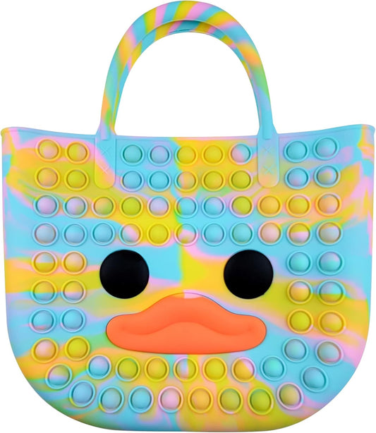 BABANA Fidget Purse for Girls - Bubble Push Pop Bag with Crazy Eyes, Silicone Fidget Handbag Toy for Kids | Birthday, Easter