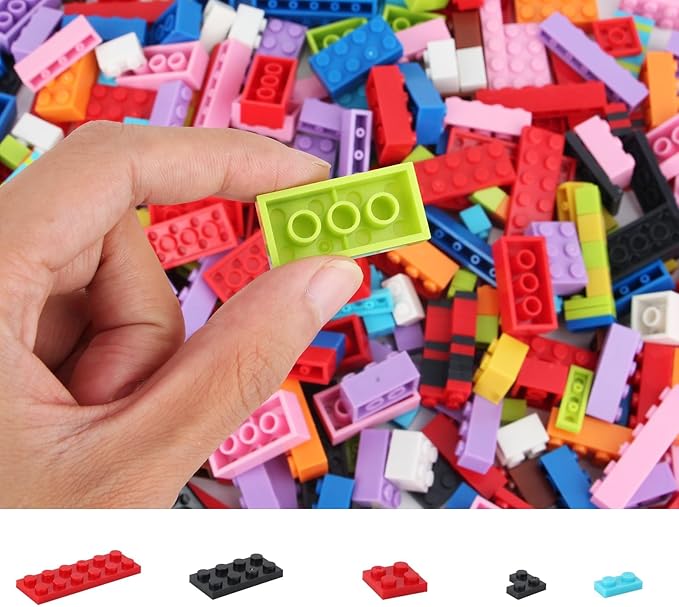 1500 Pieces Building Bricks, Classic Bulk Building Bricks Set Creative Building Toy Compatible with All Major Brands - 16 Shapes / 10 Colors