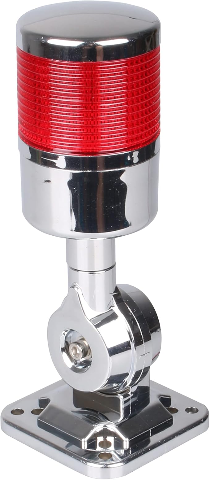 12-24V LED Stack Tower Lights, Industrial Warning Lights, Andon Lights, Column Signal Tower Indicator Lamp Beacon, Continuous/Flashing Light Switchable, 1 Layer (Without Buzzer)