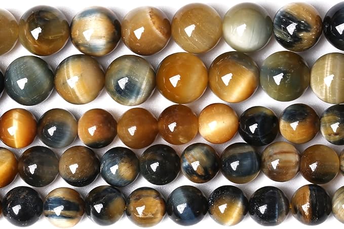 12mm 32PCS Natural Stone Dreamlike Blue Tiger Eye Beads for Jewelry Making DIY Bracelet