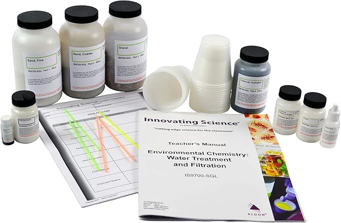 ALDON Innovating Science Environmental Chemistry: Water Treatment & Filtration - Explore Plant Processes Simulate Analyze Treating Polluted Small Group Learning Experiment Kit