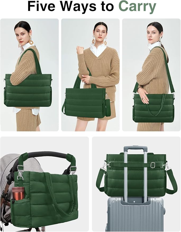 Diaper Bag Tote, Baby Diaper Tote Bags Crossbody Hospital Bag Travel Large Mommy Bag, with Silicone Pacifier Case