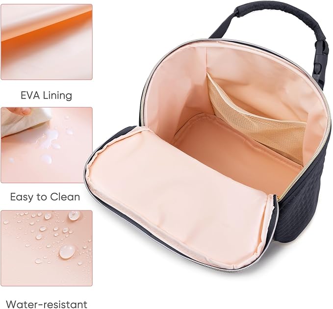 SFYBYHEART Breastmilk Cooler Travel Bag for 3 Baby Bottles Up to 9 Ounce - Insulated Bottle bag for Daycare - Breastmilk Storage Bag - Bottle Cooler Bag