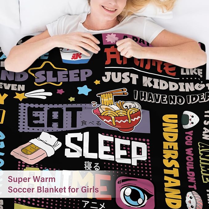 Anime Gifts for Girls, Japanese Anime Gifts for Women, AAnime Lovers Men, Soft Throw Blanket 50" *60"