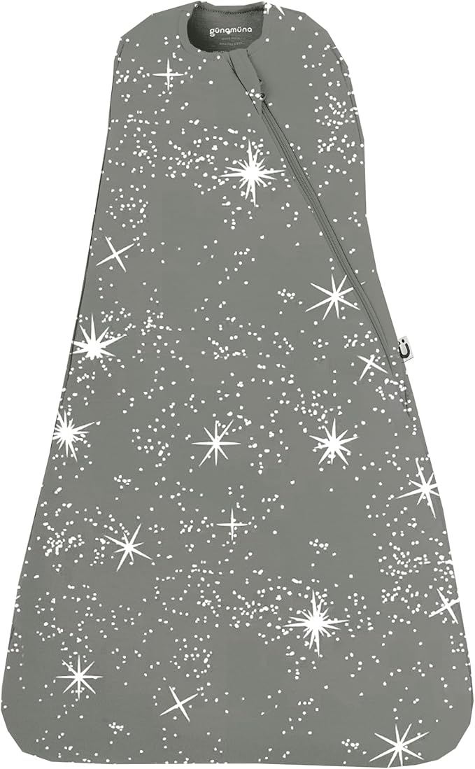 GUNAMUNA Swaddle Wrap for Newborns – Arms In or Out, Easy Diaper Changes with WONDERZiP, Soft Sleep Sack, 2.5 TOG