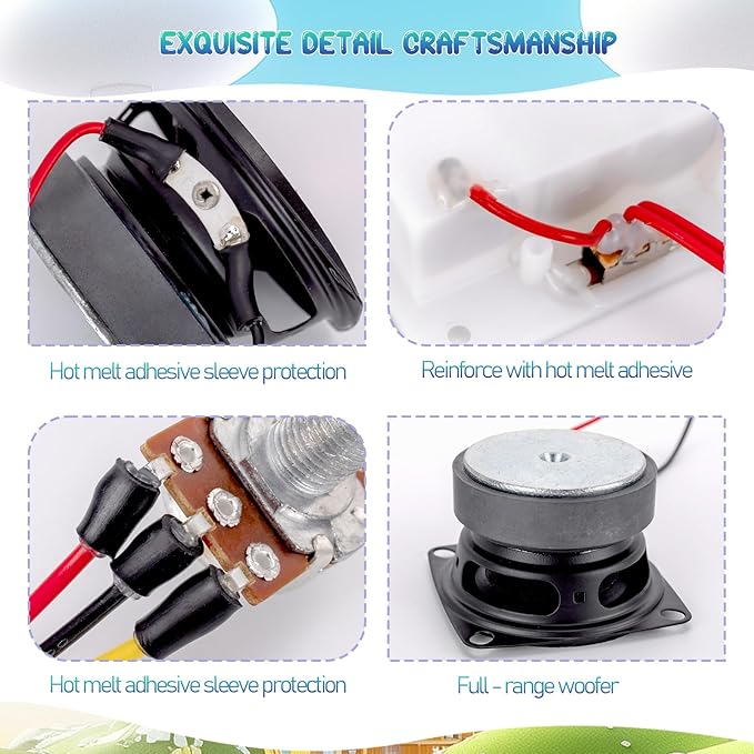 Build Your Own Bluetooth Speaker Kit - DIY STEM Gift for Teens 12-16, Wooden Speaker with LED Lights, Educational Electronics Kit for Boys Girls Age 8+