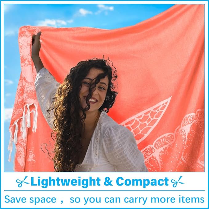 Oversized Turkish Beach Towel Blanket XXL Cotton Sandproof Towels Boho Woven Extra Large Big Sand Free Giant Throw Thick Blankets Huge Quilt XL Picnic Camping Necessities Cloud For Adult Gifts