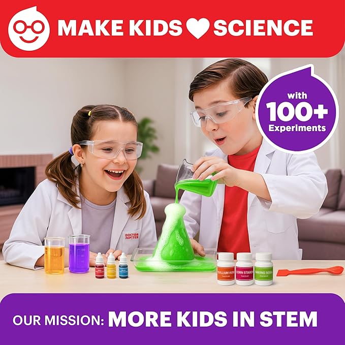 Doctor Jupiter My First Science Kit for Kids Ages 4-5-6-7-8 | Birthday Gift Ideas for 4+ Year Old Boys & Girls | Toy Stem Kit with 100+ Experiments | Learning & Educational Projects