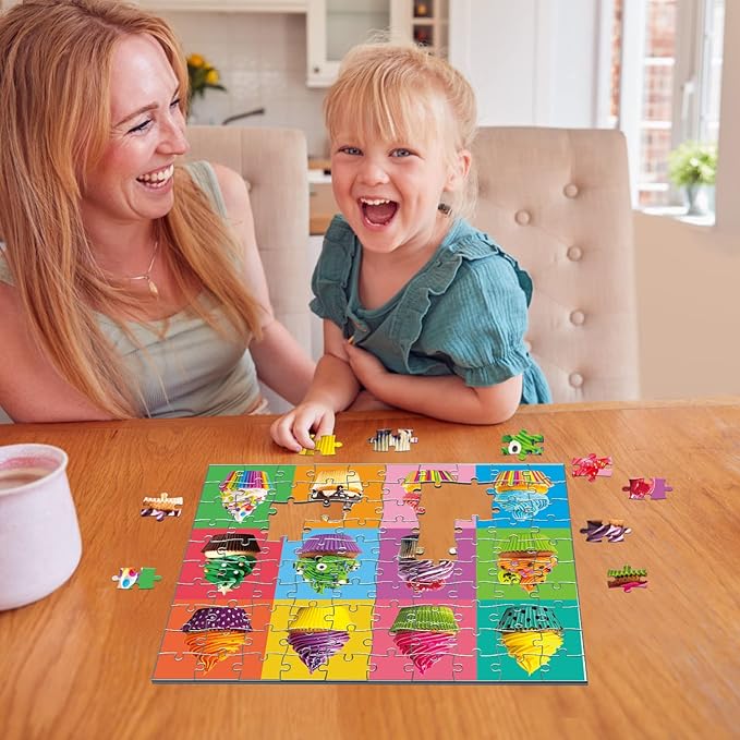 100 Piece Donuts Jigsaw Puzzle for Kids Teens Age 4-8 Gift Family Time (Cupcakes)