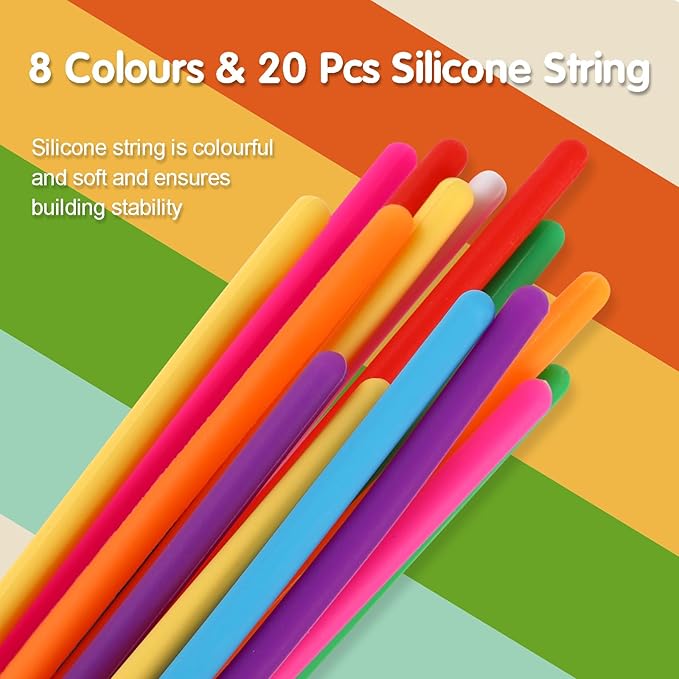 2pcs Sensory Activity Board, Double-Sided Silicone Fidget Toys for Kids 3+ & Adults, Sensory Toys for Anxiety, ADHD, Autism, Calming, Includes Travel Bag & 20 Strings, Red & Blue