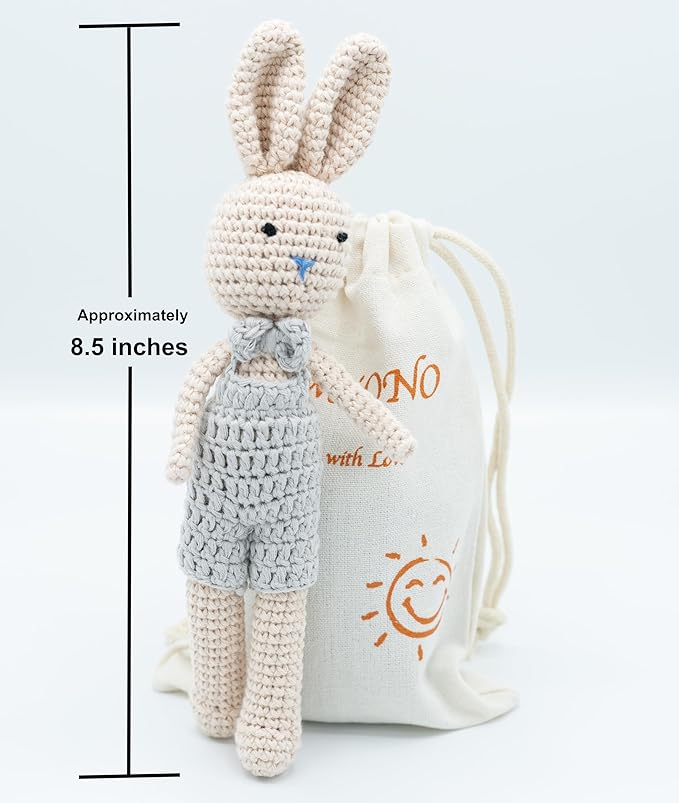 KawaiiOnO Bunny Family, Handmade Crochet Plushie Doll, Amigurumi Baby/Toddler Doll