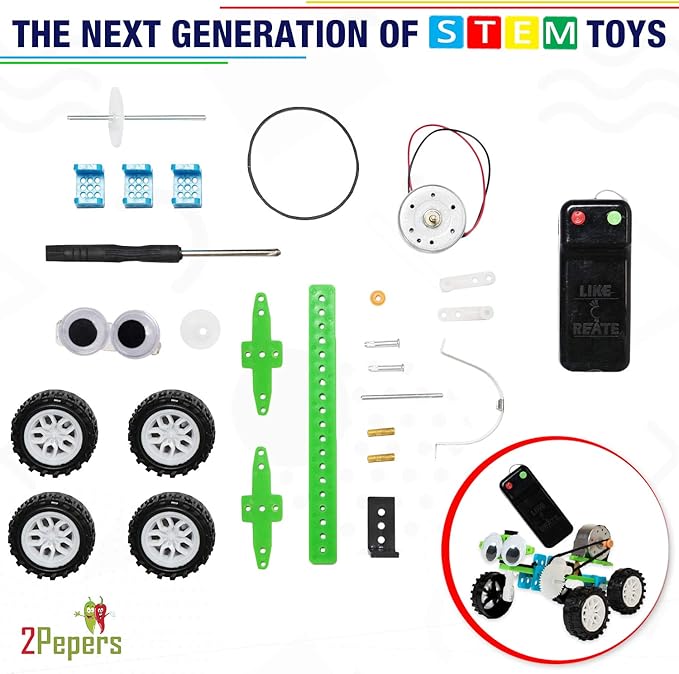 Electric Motor Robotic Science Kits for Kids (4-in-1), DIY STEM Toys Kids Science Experiment Kits,Building Educational Robotics Kit for Boys and Girls,Circuit Engineering Science Project Kits