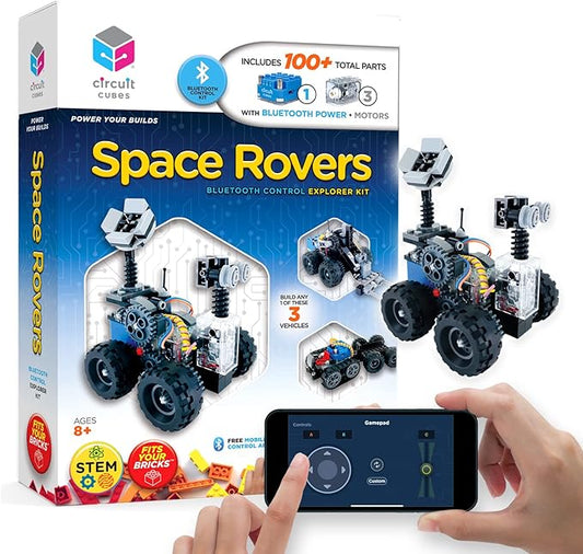 Circuit Cubes Space Rovers Kit – Remote Control Robotics Kit - STEM Learning Toy for Kids Age 8 and Up