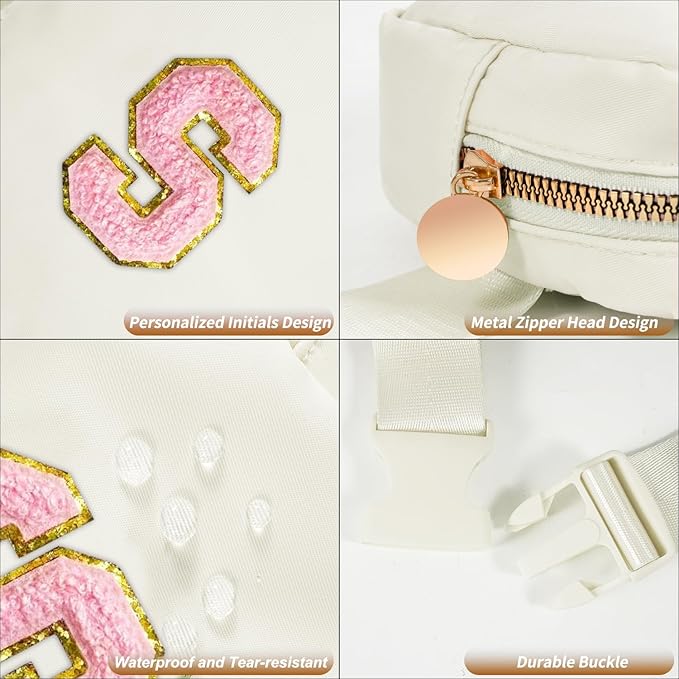 Gifts for Girls & Kids - Mini Belt Bag Crossbody Bag - Birthday Gifts for Daughter, Sister or Her; Teen Girl & Travel Essentials, Cute Trendy Stuff - Cream, S