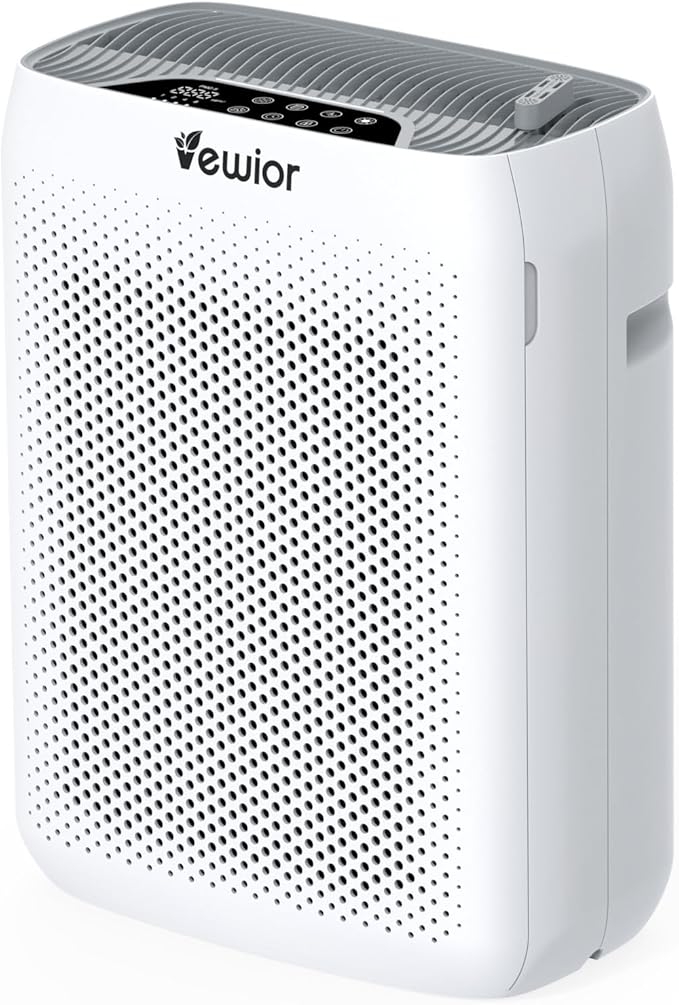 VEWIOR Air Purifiers for Home Large Room Up to 3000Sq.ft, H13 HEPA Filter Air Purifier for Bedroom with PM2.5 Display Air Quality Sensor, Sleep Mode, Timer, Air Cleaner for Smoket