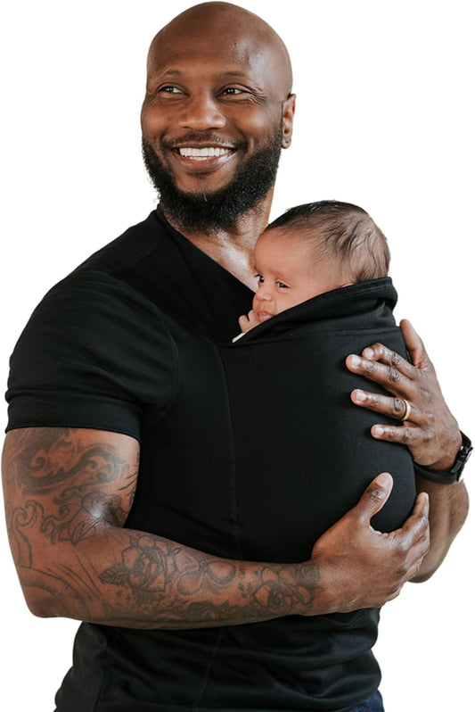 Lalabu The Dad Shirt | Hands-Free Baby Carrier for Dad with Kangaroo Pouch | Engineered for Bonding, Safety, & Comfort for Newborns Up to 15 Lbs. | CPSC Compliant
