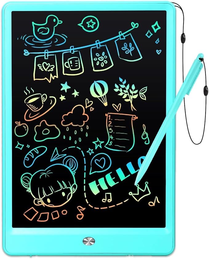 LCD Writing Tablet for Kids Age 3-12 Years-10 Inch, Portable/Interactive/Mess Free Coloring/Reusable Used for Family Educational Learning, Travel Calm Down Toys, Sketch Pad, Stuffers Gifts for Teen