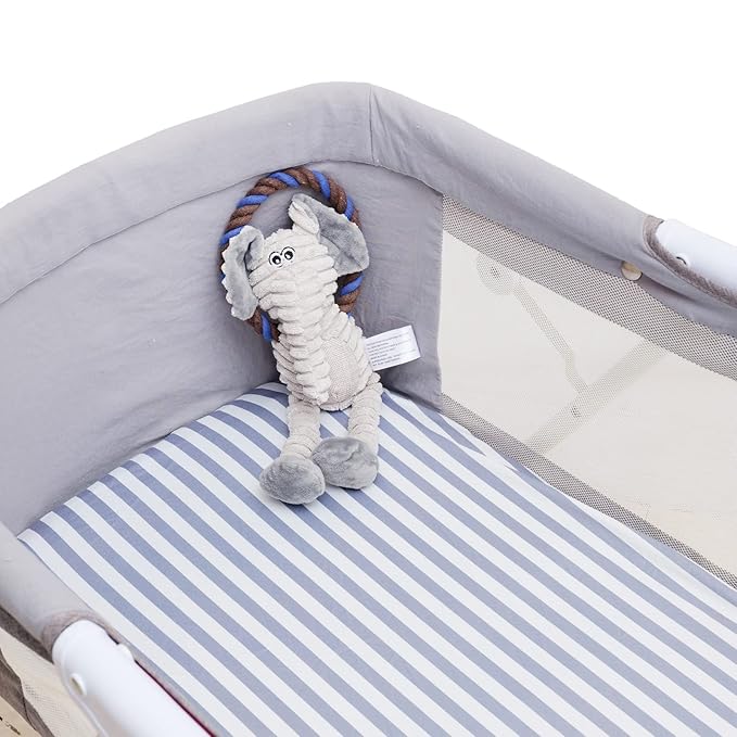 Onacosht Bassinet Sheets for Baby Boy and Girl, Stretchy Breathable Fitted Sheet Universal for Bassinet Cradle Hourglass Oval Rectangle Pad/Mattress, 4 Pack Stripes Dots Chevrons and Stars ﻿