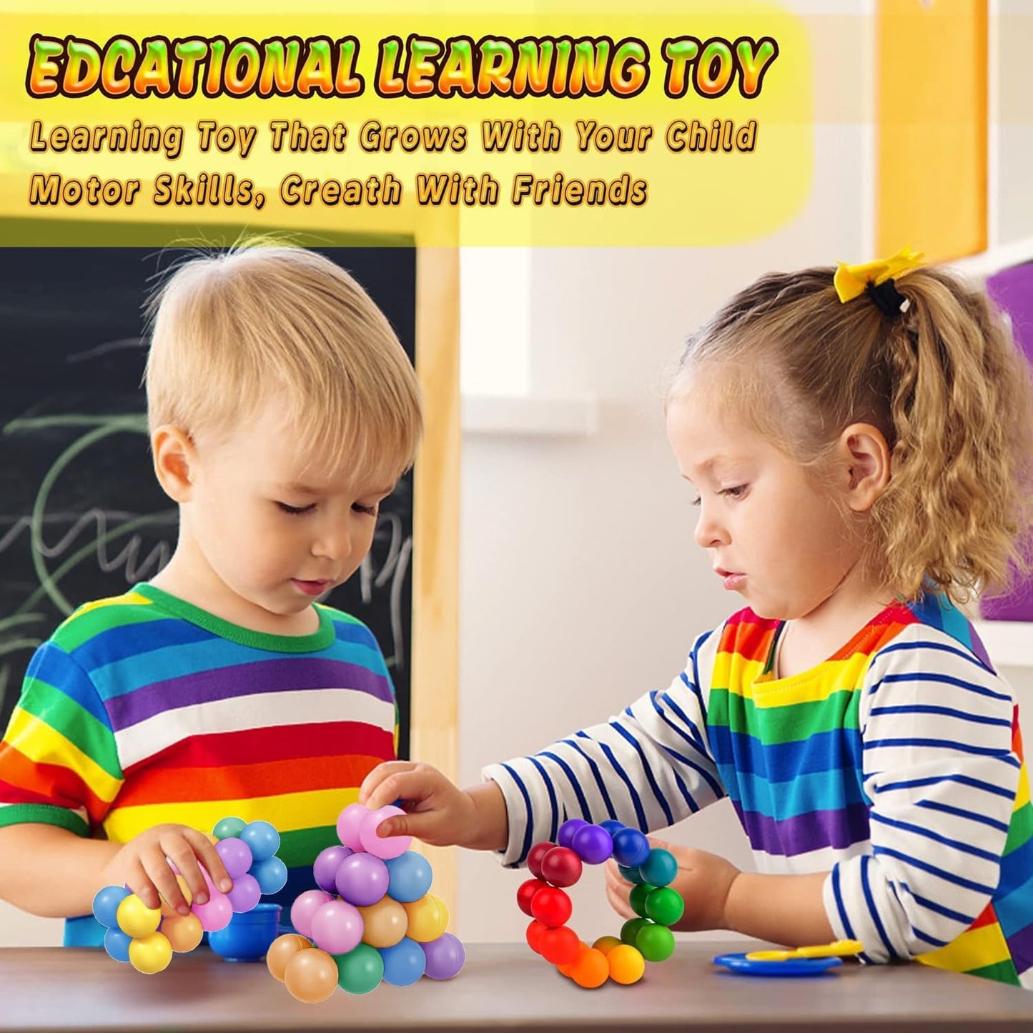 Sensory Fidget Toys for Kids Toddler Boys, Autism Figette Ball Autistic ADHD Cool Desk Toy, Calm Down Travel Airplane Essentials Toys for Age 3-12 Year Old, Stuffers Gift for Kids Teens Girls