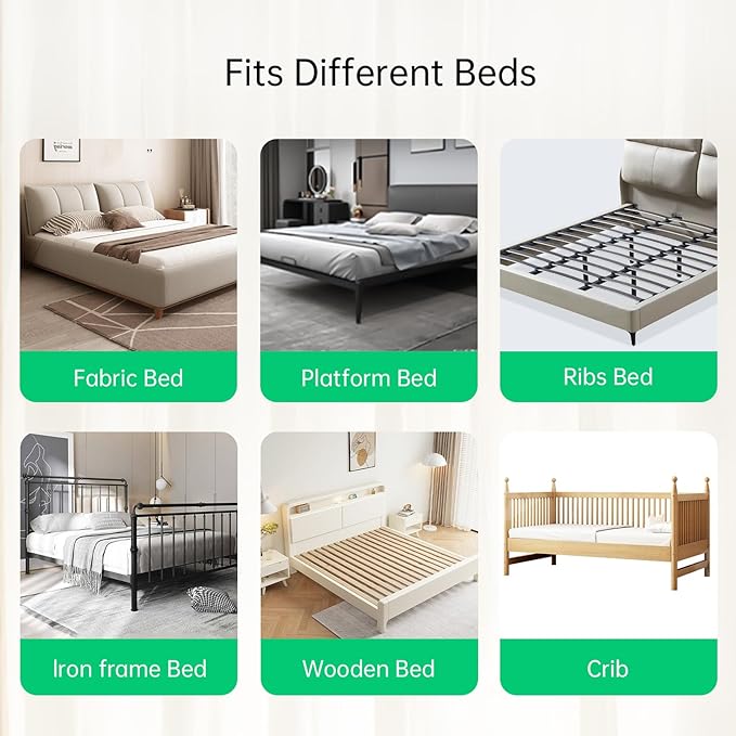 Folding Bed Rail for Toddlers,Baby Bed Rail Guard with Reinforced Anchor Safety System,Fit Bunk,Full Size,Queen,King,Twin(White,43"x23.6")