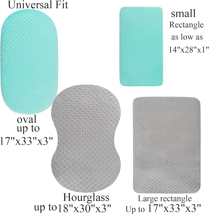 Dot Bassinet Sheet Set 2 Pack Stretch Fitted Cradle Sheets,Ultra Soft Thick Universal Fit Oval Rectangle Hourglass Pad/Mattress, for Baby Girls and Boys Grey Green