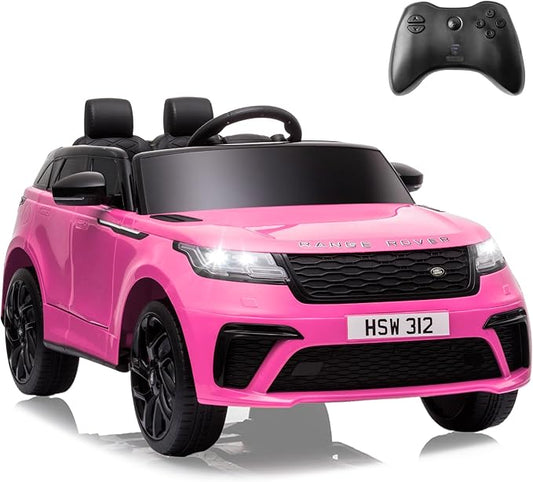 TOBBI Licensed Land Rover VELAR Electric Car for Kid by TOBBI,12V 7AH Ride On Toy for Kids Ages 3-8,Kids Ride On Car w/Remote Control/Music/Safety Belt,Double Doors