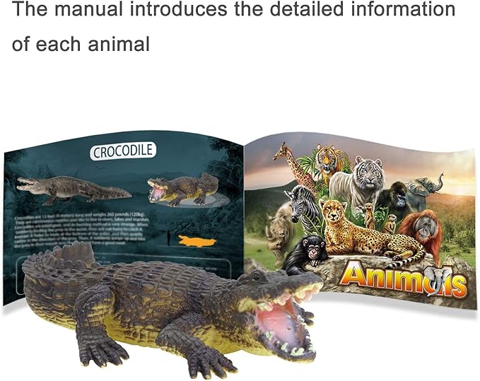 15 Animal Toys for Boys Realistic Safari Animals Farm Zoo Educational Toy Gift with Play Mat for 2 3 4 5 6 7 Year Old Girls Toddlers Kids