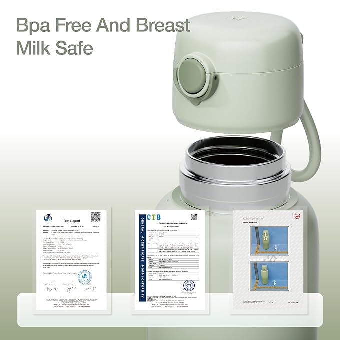 Portable Bottle Warmer for Travel, 17OZ 12000mAh Baby Bottle Warmer with 100W Fast Heating, Super Fast Charging (Full in 1.5H), Accurate Temp Control, Travel Portable Milk Warmer for BabyMilk