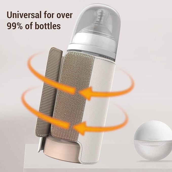 Cordless Baby Bottle Warmer, Portable Fast Baby Milk Warmer Breastmilk Warmer with Intelligent Temperature Adjustment for Home Travel Nighttime Feedings