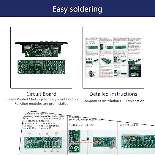 YYSOLDER Speaker Soldering Practice Kit AUX Player Level Indicator Dual Channel Electronic Project kit DIY Electronic kit (Transparent - Soldering Required)