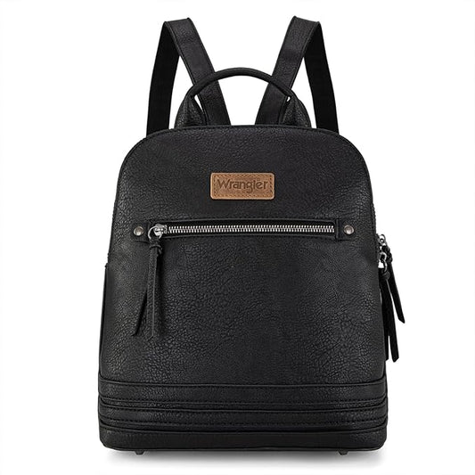 Montana West Wrangler Backpack Purse for Women Medium Ladies Bookbag Travel Daypacks Bags Black Purse