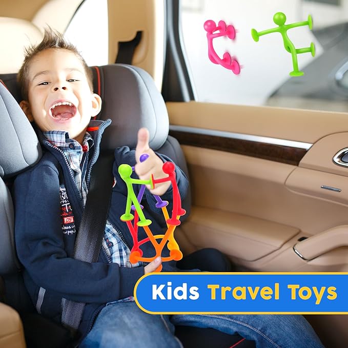 OleOletOy Suction Fidget Toys for Kids: 21 Pack Suction Cup People Toys - Fidget Toys Bulk Treasure Box Toys for Kids Autism School Classroom Calming - Prizes for Stocking Stuffers Party Favors Gifts