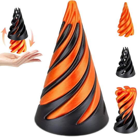 Impossible Cone, 3D Printed Toys Spiral Cone Fidget Toy Anxiety Relief Toy Impossible Pyramid Spiral Fidget Cone for Stress and Anxiety Relaxing