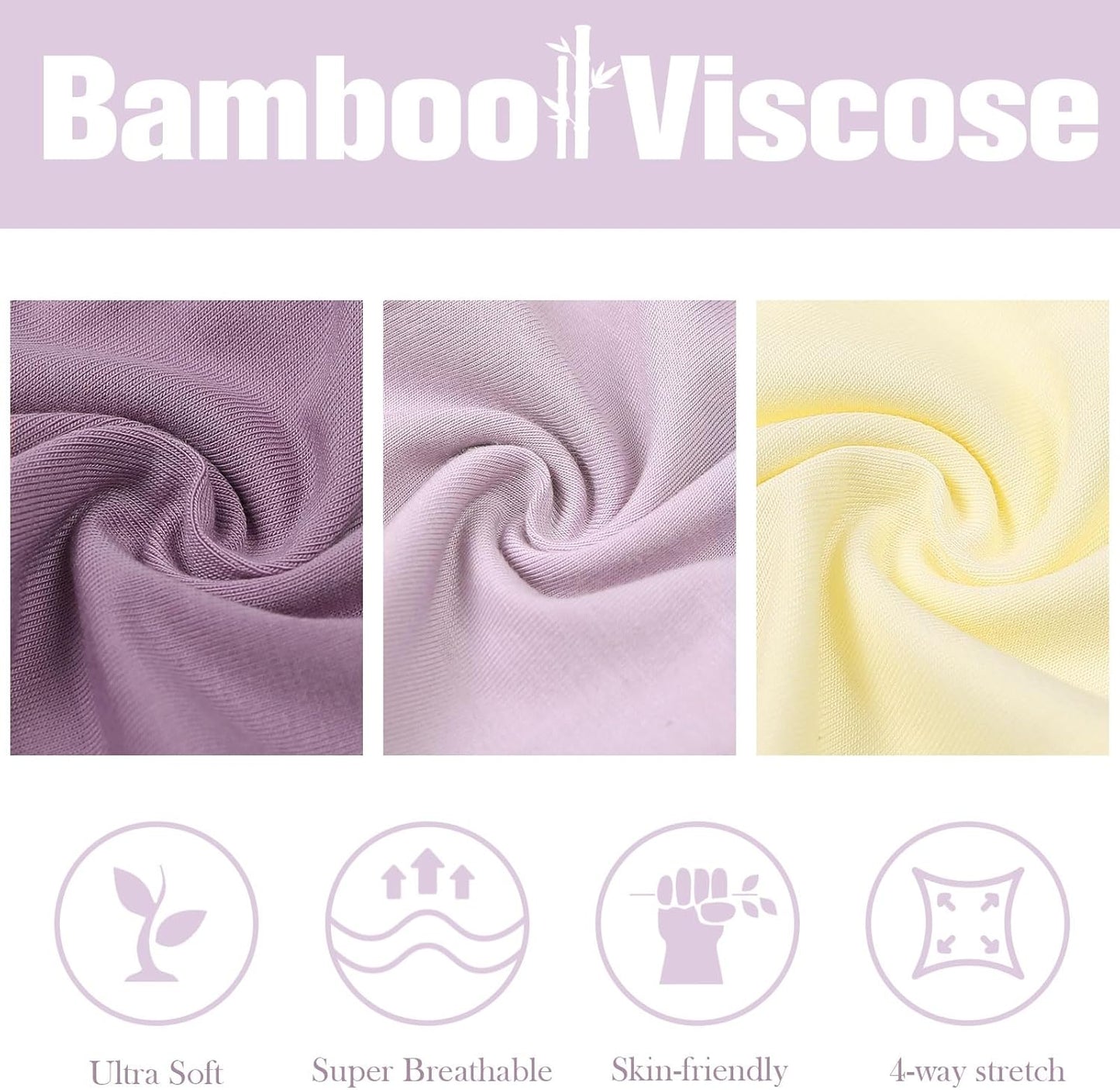 OPAWO Bamboo Baby Pajamas 3 Pack, Double Zipper Bamboo Sleepers for Baby Boy Girl Romper, Toddler Summer Clothes Outfit 0-24M