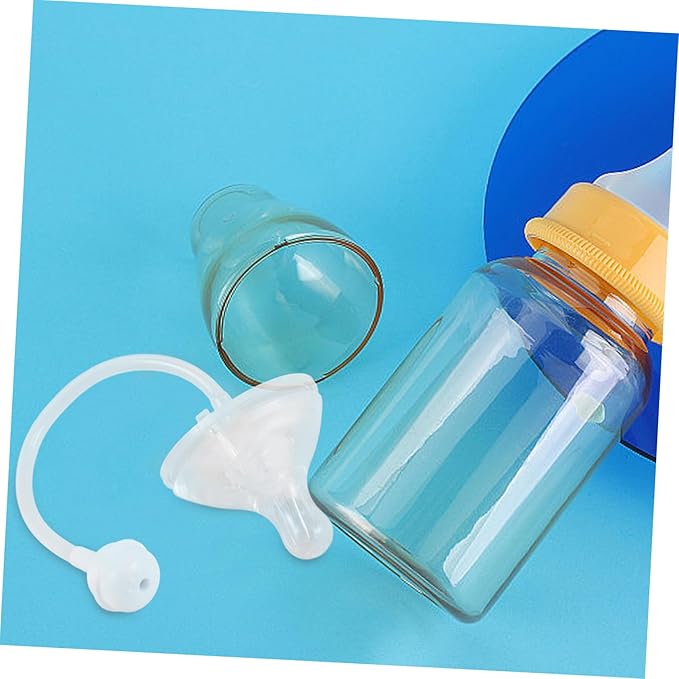 Totority 3pcs Weighted Straw Nipples for Bottles Soft and Design for Comfort for Teething and Transition Easy to Use and Clean