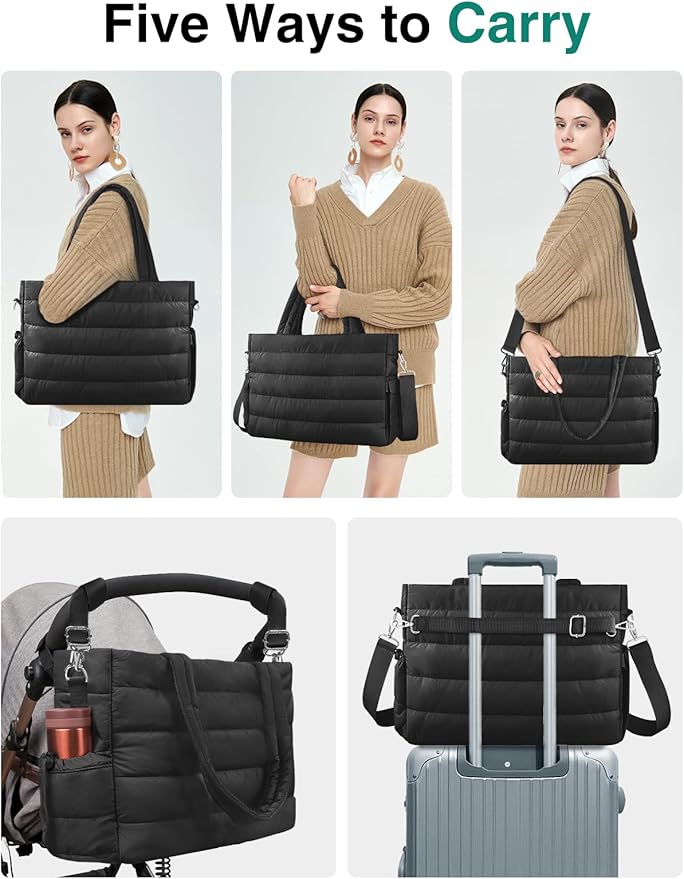 Diaper Bag Tote, Baby Diaper Tote Bags Crossbody Hospital Bag Travel Large Mommy Bag, with Silicone Pacifier Case