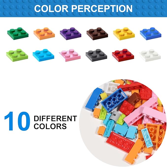 1500 Pieces Building Bricks, Classic Bulk Building Bricks Set Creative Building Toy Compatible with All Major Brands - 16 Shapes / 10 Colors