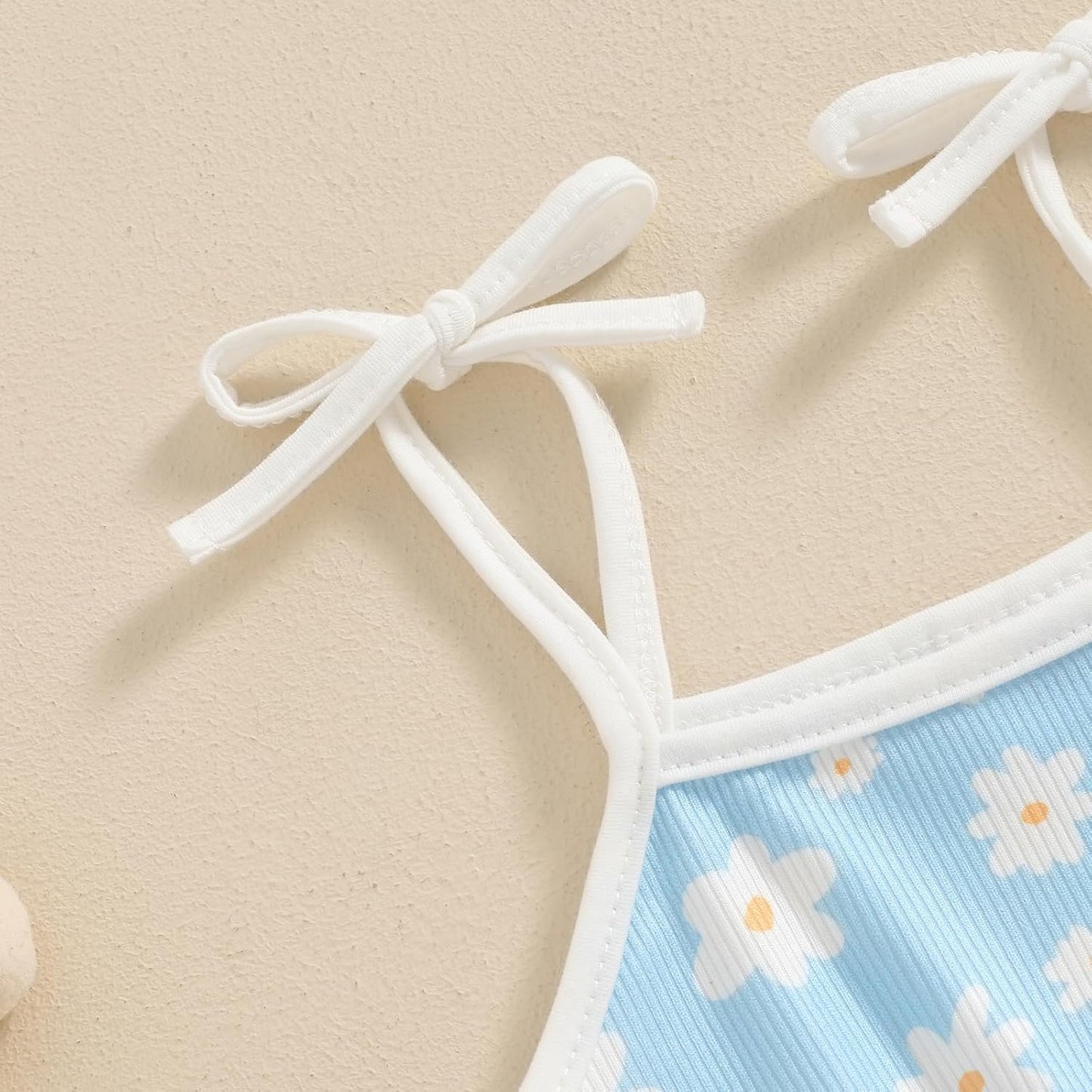 WZTYYDS Toddler Baby Girl Summer Clothes Floral Romper Tie-Up Strap Halter Jumpsuit Infant Summer Sling Playsuit 6M-3T