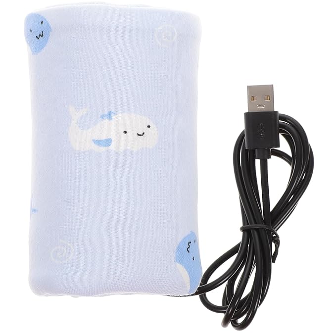 ibasenice General Portable Breastmilk - Portable Feeding Bottle Cover Baby Milk Heater USB Winter Milk Bottle Warmer Car Travel Bottle Warmer (Blue)