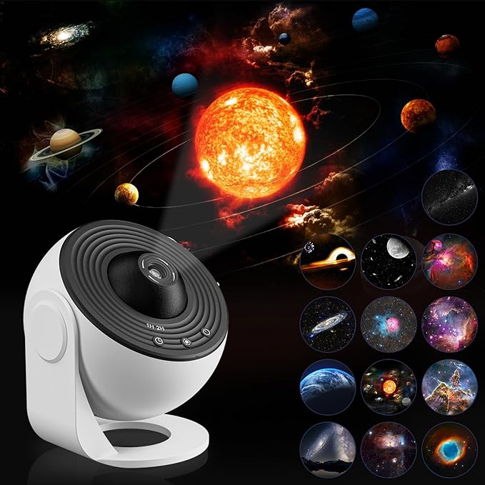Galaxy Projector - 13 in 1 Home Planetarium with Timer & Adjustable Focus Night Light for Kids & Adults