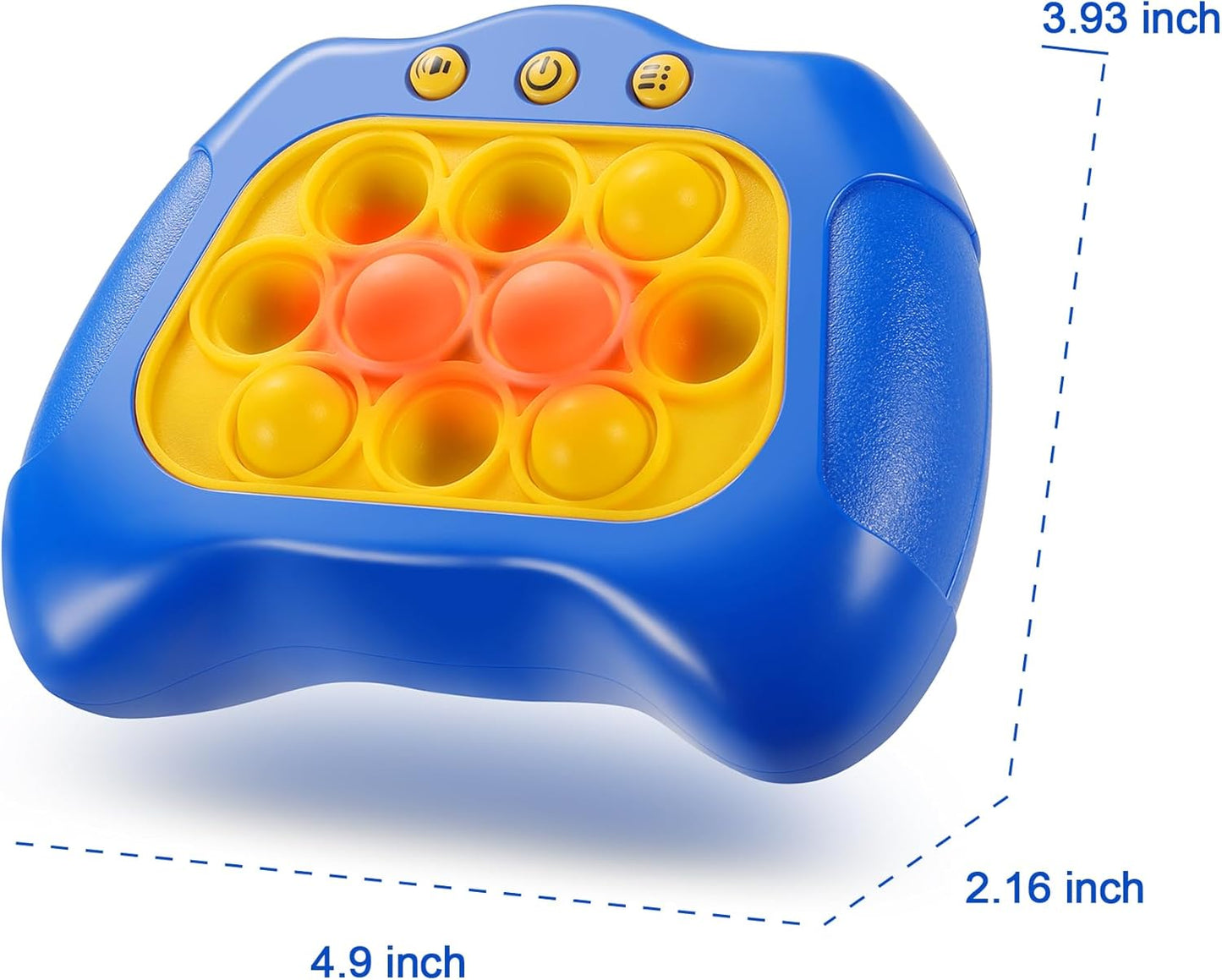 Quick Push Game Console ,4 Modes Games, A Toy Game Machine That Exercises Reaction Ability and Improves Concentration |Teens Boys & Girls Ages 3-12 Years Old & Up (Blue)