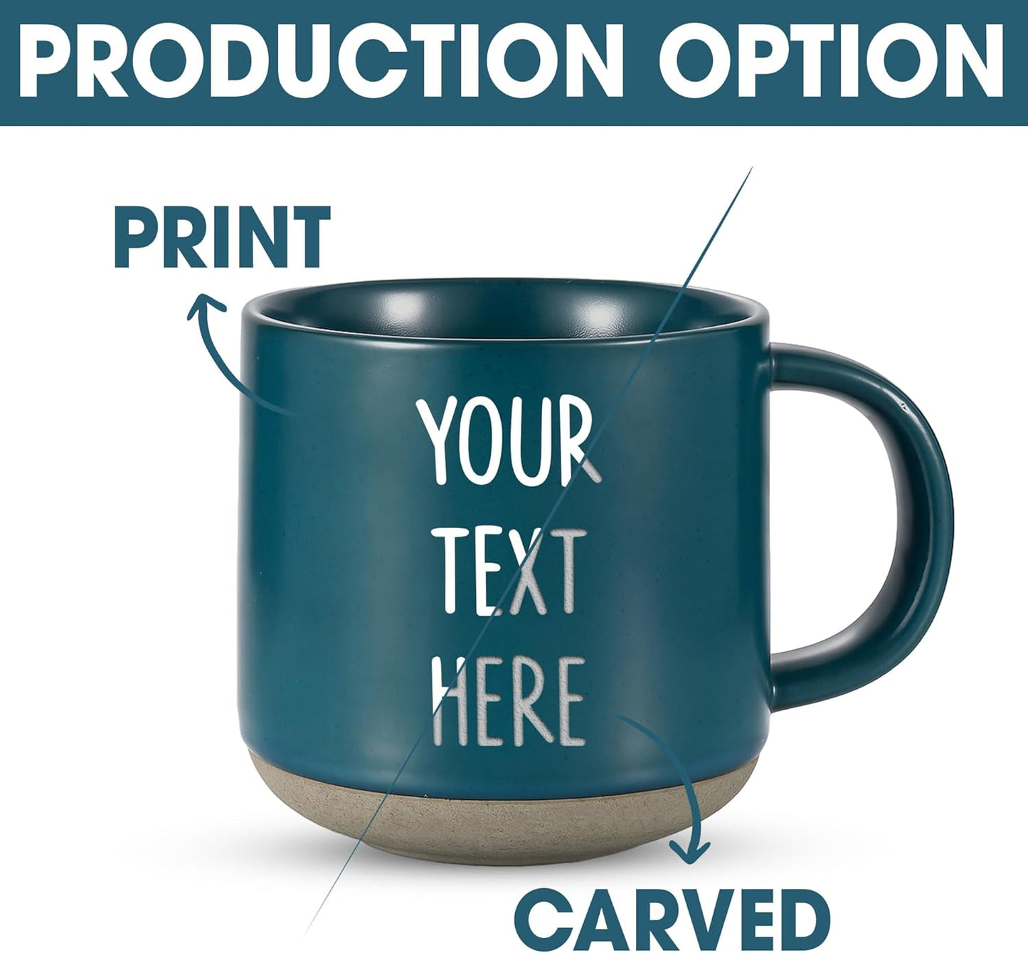 Custom Coffee Mug – Personalized Ceramic Cup with Name – 12 oz Cute Coffee Mugs – Unique Customized Gifts – Design Your Own Customizable Mug – Large Custom Cups for Men & Women