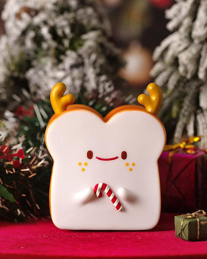 Cute Christmas Gifts for Women, Girl, Deer Toast Lamp Bread Night Light, Battery Powered USB Rechargeable, Touch Senser, 1 Hour Timer, Portable Silicone Kids Nightlight for Nursery