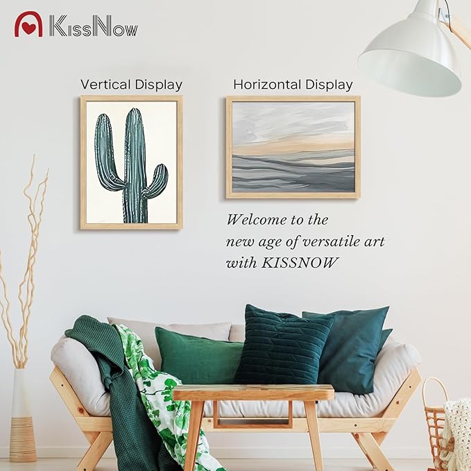 18x24 Poster Frame set of 2, Natural Oak Wood Picture Frame, Wall Hanging