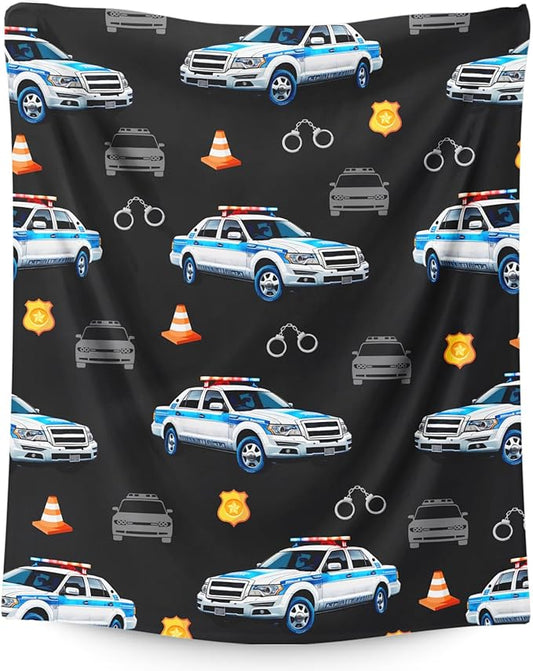 Blanket for Kids Adults Boys Car Throw Gift for Birthday, 40x50 Inches Lightwieght Comfy Black Throw Blankets for Couch Chair Bed Office