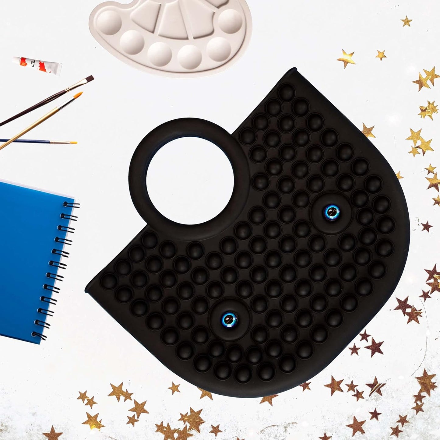 BABANA Fidget Purse for Girls - Bubble Push Pop Bag with Crazy Eyes, Silicone Fidget Handbag Toy for Kids | Birthday, Easter