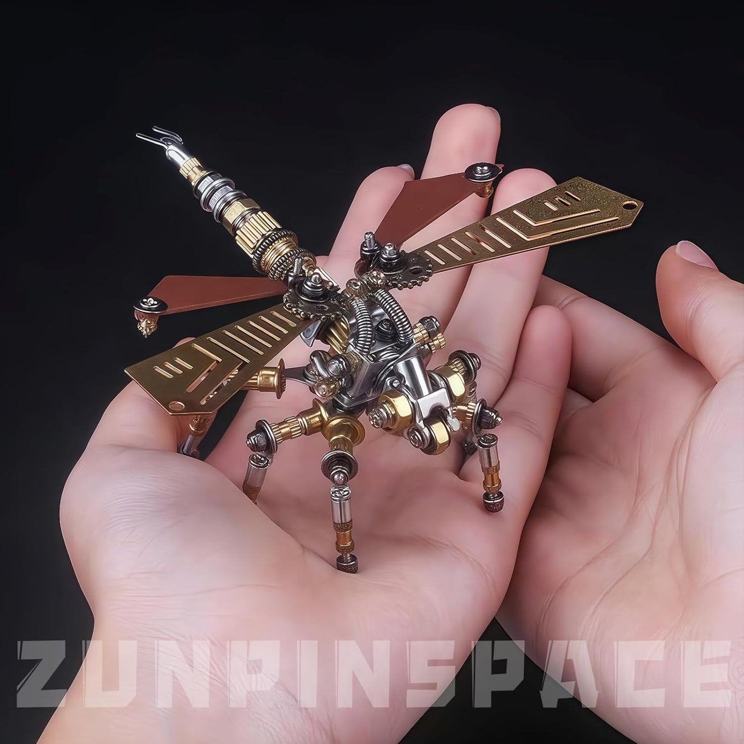 Adult 3D Metal Puzzle, Punk Insect Model Set, 3D Mechanical Insect Building Block Puzzle, Fun DIY Assembly, high-end Men's Gift. (Metal Dragonfly)