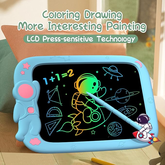 LCD Writing Tablet for Kids 9 Inch Erasable Drawing Tablet Reusable Colorful Drawing Pad for Kids Educational and Learning Toddler Toys for Boys Girls