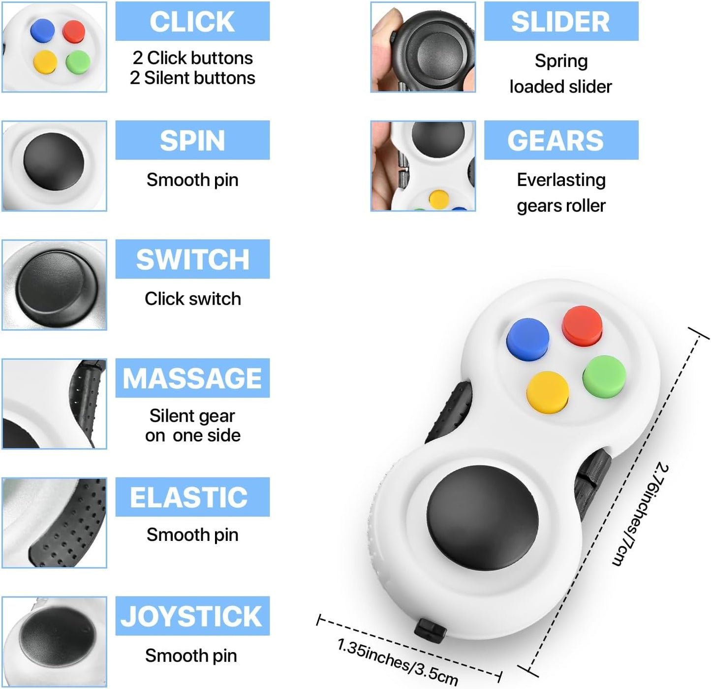 Fidget Toys Adults Set, Easter Basket Stuffers Gift for Kids Teen Cool Gadget Sensory Pack with Figette Spinner Cube ADHD Anxiety Relief Stress Magnetic Ring Office Desk Manget Toy for Boys…